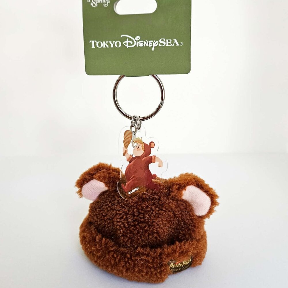 *TOKYO JAPAN* Disney Resort Peter Pan Lost Boys Cap Hat Keychain Bear - NEW!